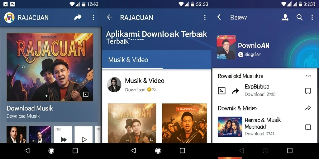Tampilan antarmuka RAJACUAN yang user-friendly untuk Download Musik.