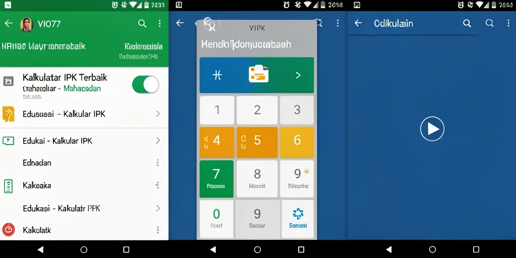 Tampilan antarmuka utama VIO77 untuk kalkulasi IPK.