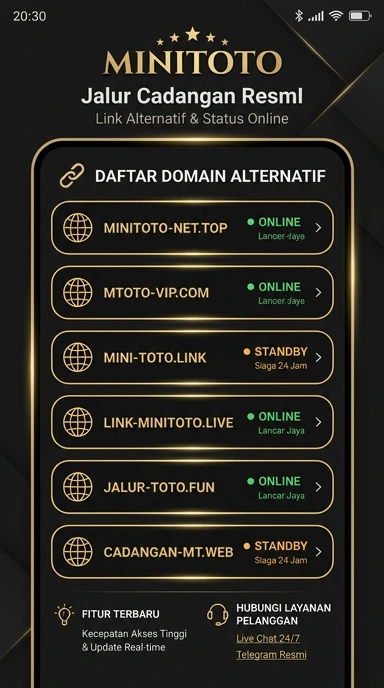 Tampilan link alternatif minitoto