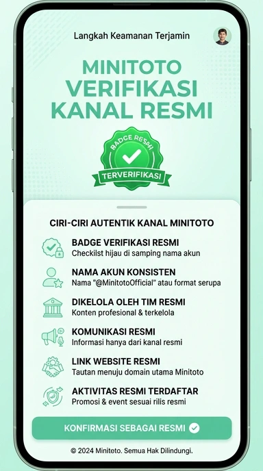 Tampilan kanal resmi minitoto